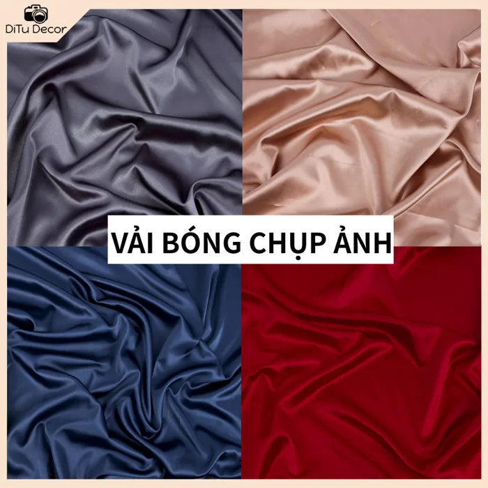 Vải bóng chụp ảnh, vải lụa trang trí chụp ảnh sản phẩm, decor chụp hình -  Ditu Decor