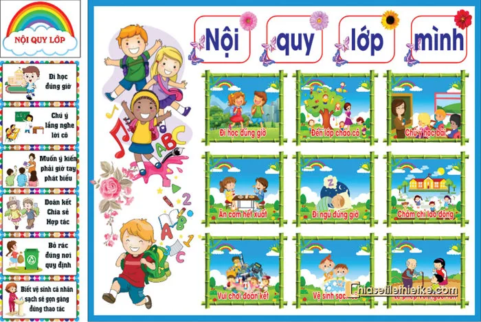 Bảng Tin Thông Báo dành cho trường mầm non file Corel thiết kế mới nhất 035
