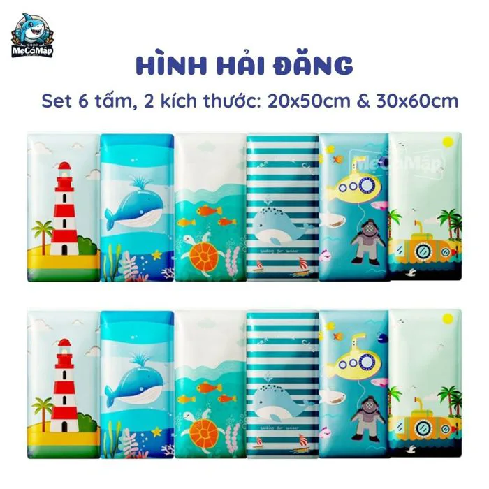 xốp dán tường chống va đập 1,6cm trang trí an toàn cho bé