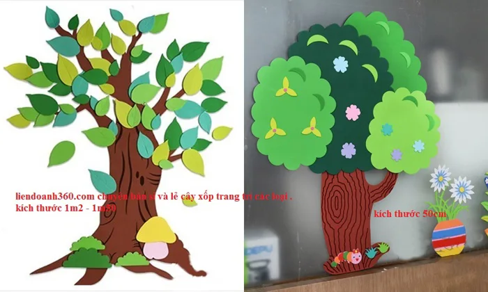 Cây Xốp Trang Trí – Trang Trí Lớp Mầm Non Đẹp Mắt, An Toàn